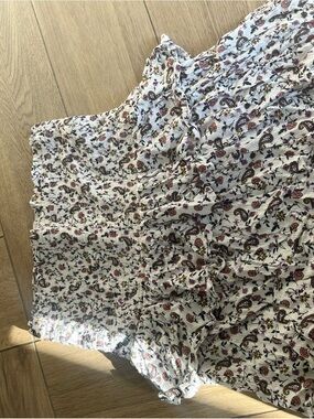 Violet Romance White Floral Smocked Ruffle Mini Skirt Size US 4